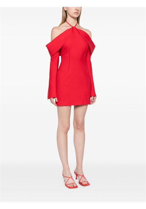 Red off-shoulder mini dress David Koma - women DAVID KOMA | PF24DK11DARD